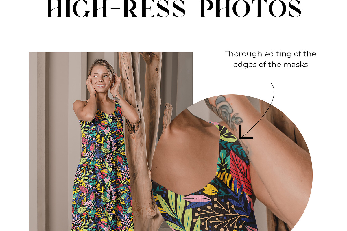 Women Long Dress Mockup Bundle, a Shirt Mockup by Neutral Mockups (Photo 5 of 8)