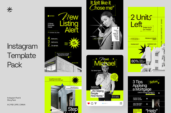 Real Estate Instagram Template Pack preview 5