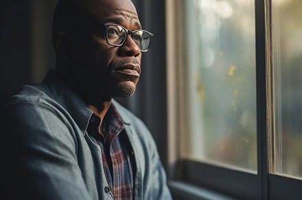 Portrait middle aged black man