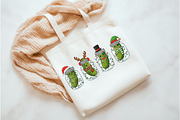 Funny Christmas Pickle Png, an Illustration by Watercolor design (Thumbnail 2 of 3)
