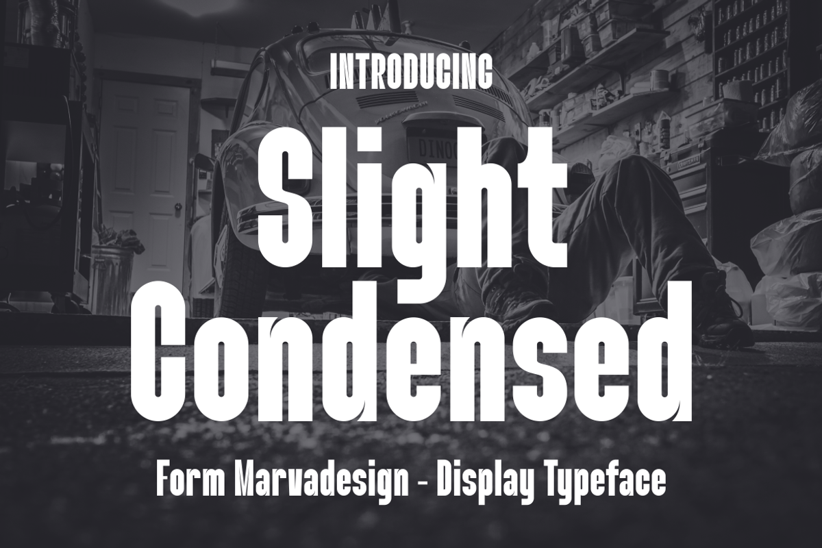 Slight - A Modern Condensed Sans, a Sans Serif Font by Marvadesign (Photo 1 of 7)