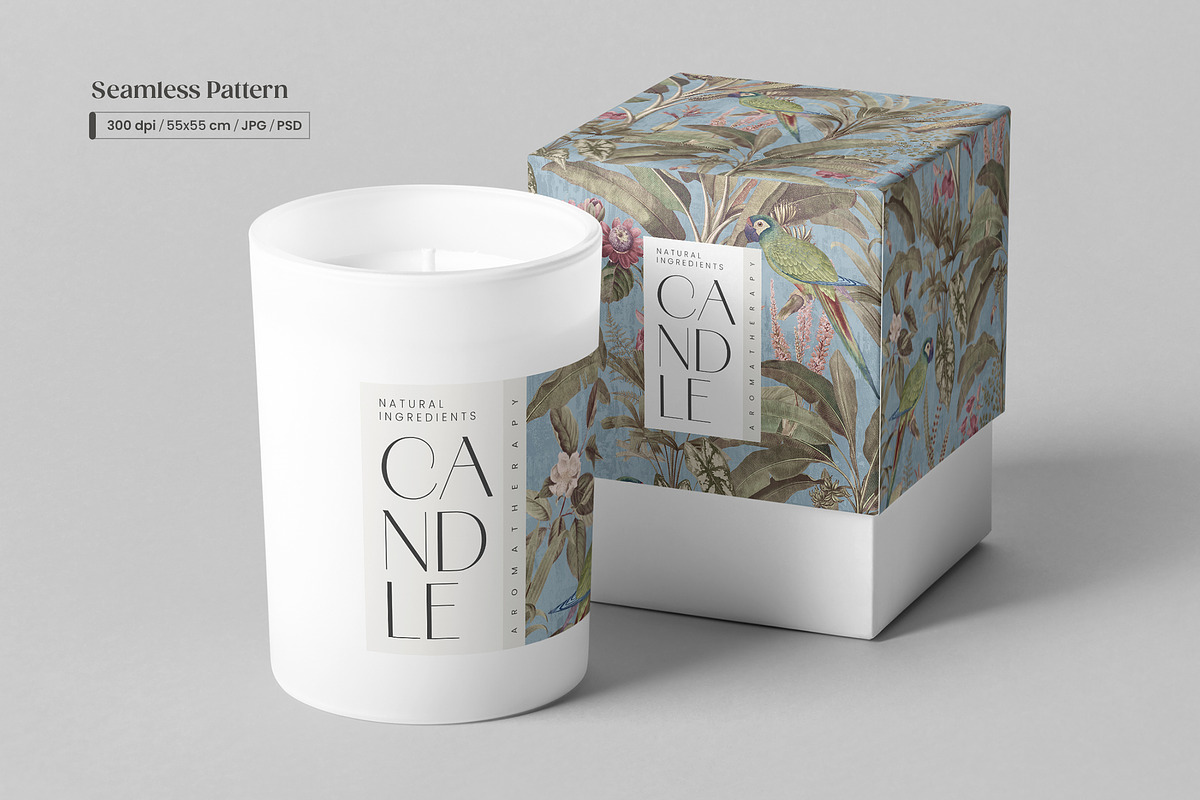 Vintage Tropical Jungle Pattern, a Pattern Graphic by Yello_illustration (Photo 10 of 14)