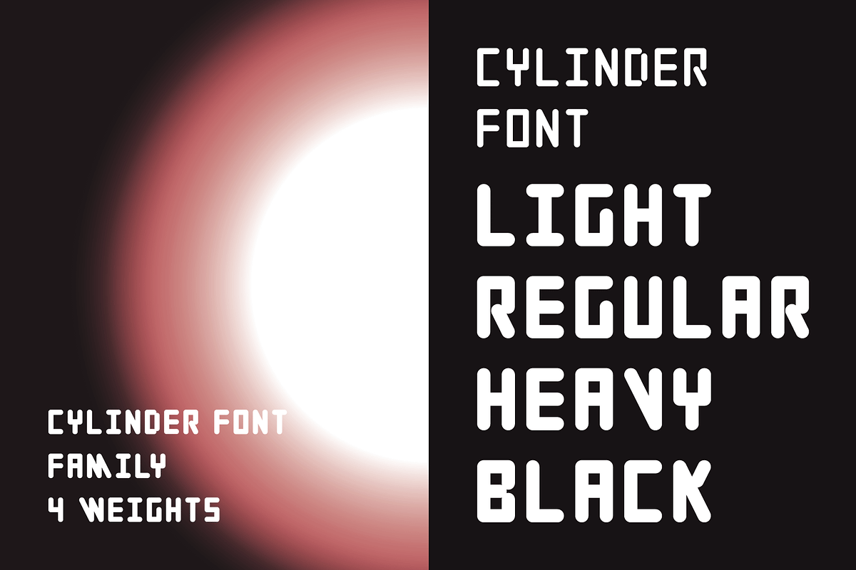 Cylinder Font Family | 4 Styles