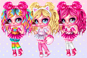 Ani Unicorn cute girl PSD/PNG, an Illustration by KawaiiFactory (Thumbnail 2 of 2)