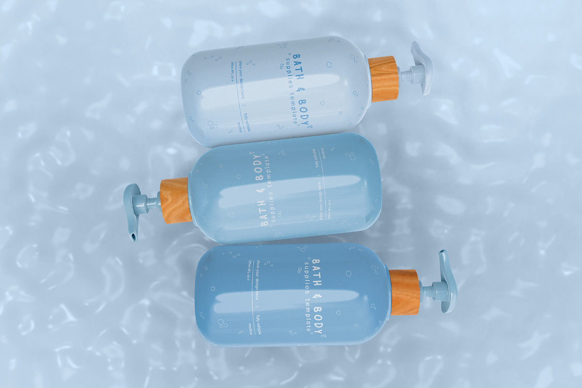3d Dispenser Bottles Mockup, a Packaging Mockup by The Rose Project (Photo 2 of 4)