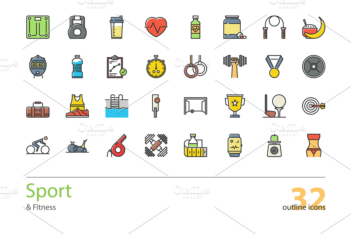 Sport & Fitness, an Outline Icon by I-RO