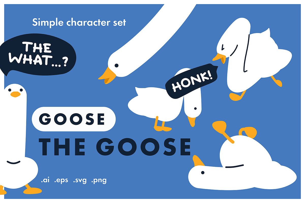 Funny cute Goose, an Animal Illustration by Pásha (Photo 1 of 5)