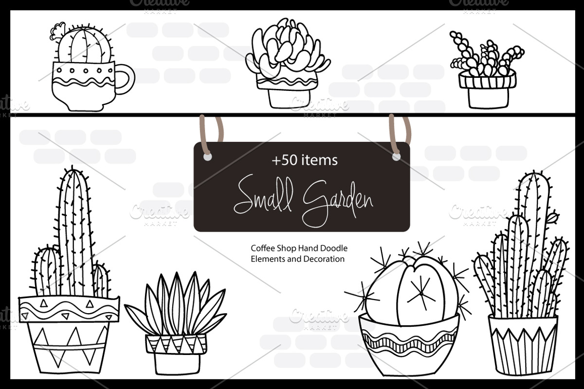 Small Garden & Coffee Shop, a Decorative Illustration by MooBeer (Photo 5 of 6)