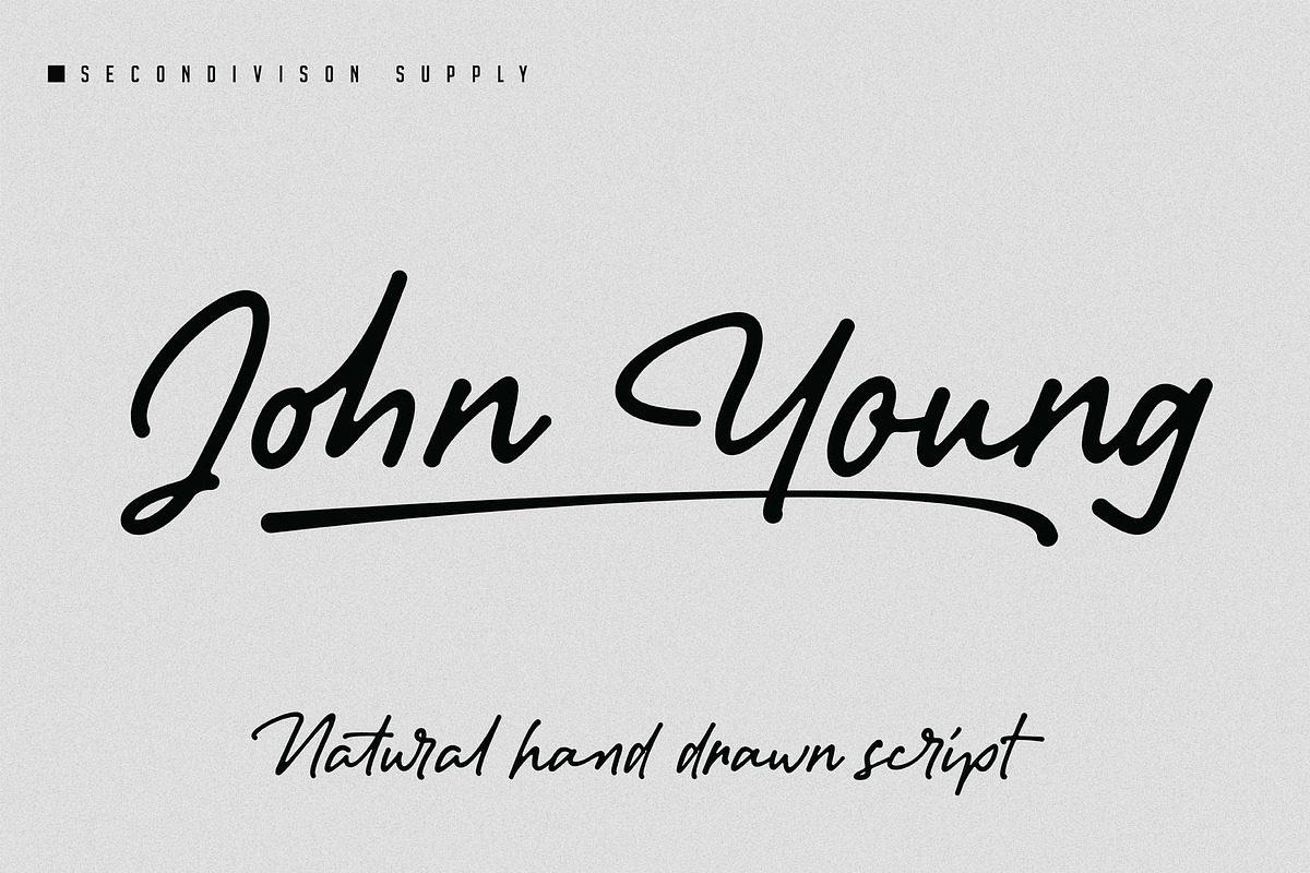 John Young, a Script Font by Secondivison Supply (Photo 1 of 8)