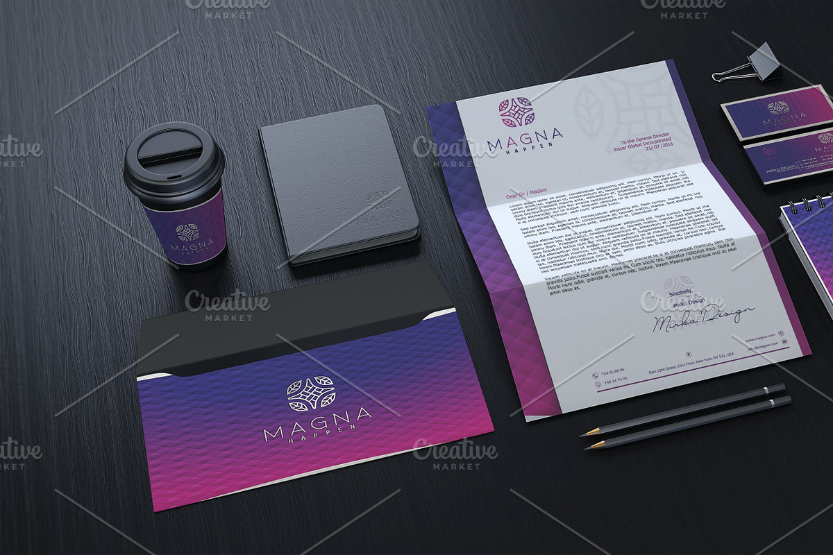 MAGNA Corporate Identity, a Stationery Template by Design by Mirko (Photo 3 of 6)