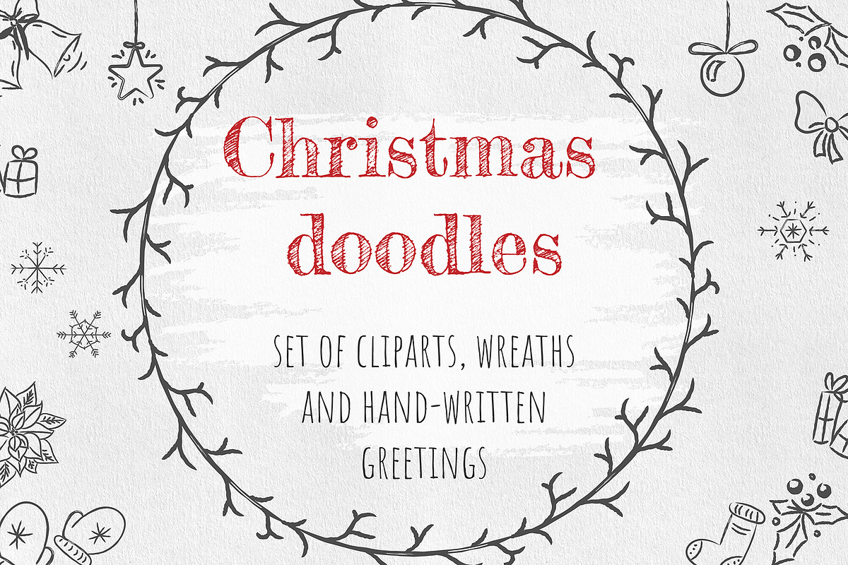 Christmas doodles. Big Bundle, a Seasonal Illustration by HmarkaShop (Photo 1 of 4)