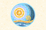 Mosaic Tile Illustrator Brushes, a Brush Add-On by pixelbuddha.net (Thumbnail 3 of 10)