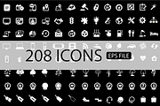 208 ICONS VECTOR SET Buy 1 Get 1, an Icon by VL Shop (Thumbnail 1 of 3)