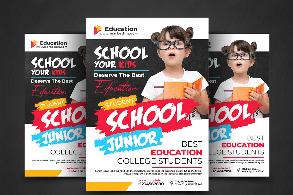 School Education Flyer, a Flyer Template by AfzaalGraphics (Photo 1 of 4)