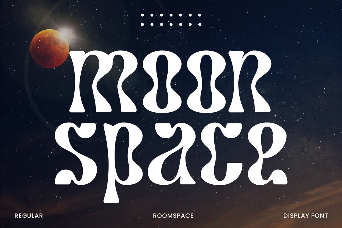 moonspace | Round Display Font, a Serif Font by roomspace creative lab (Photo 1 of 12)