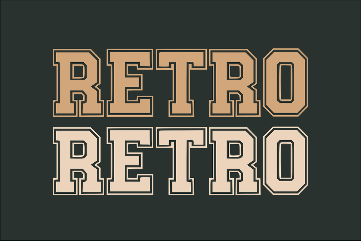 College ABCD – Varsity Display Font, a Slab Serif Font by KiddoGlyphs Studio (Photo 4 of 5)