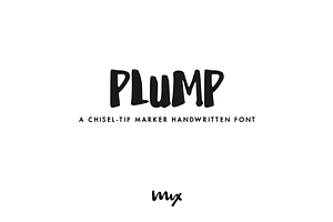 Plump — A Chisel-Tip Marker Font, a Sans Serif Font by Mix Fonts