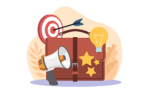 Business target composition, an Object Illustration by YummyBuum
