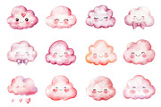 Pink Emoticon Cloud, an Illustration by Design Market (Thumbnail 4 of 4)