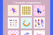 Cool Kid: 90s Graphic & Pattern Set, an Animal Illustration by AlekseliArt (Thumbnail 11 of 13)