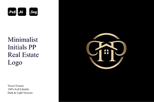 Minimalist Initials PP Real Estate, a Branding & Logo Template by Luxury Logos