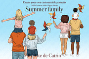 Summer Family Clipart, Beach Family, a Person Illustration by ArtedeCatrin (Thumbnail 1 of 10)