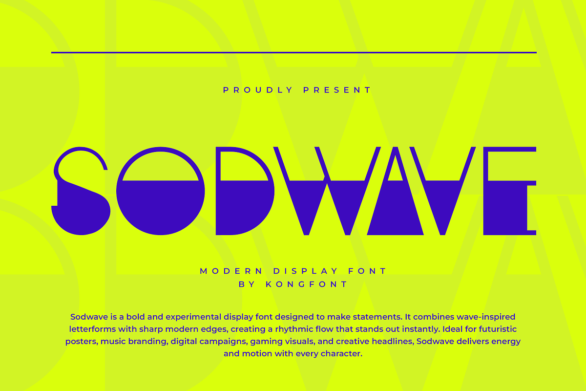 Sodwave - Modern Display Font, a Handwritten Font by overlaytemplates (Photo 1 of 5)