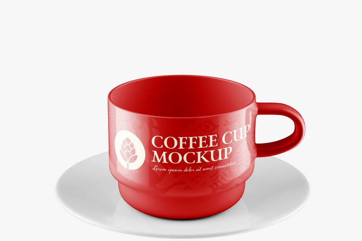 Ceramic Coffee Cup Mockup, an Advertising Mockup by OneVectorStock (Photo 8 of 10)