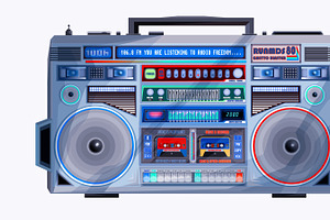 Vintage Ghetto Blaster Boombox