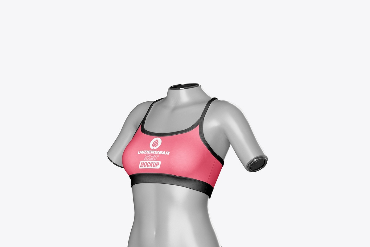 Women's Underwear Set mockup, a Product Mockup by OneVectorStock (Photo 6 of 13)