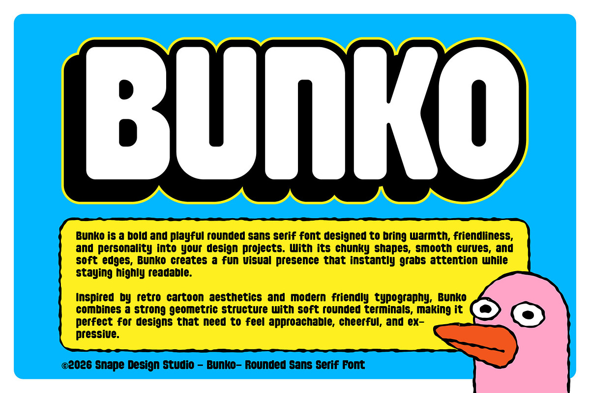 Bunko - Rounded Sans Serif Font, a Sans Serif Font by Snape Design Studio (Photo 2 of 12)