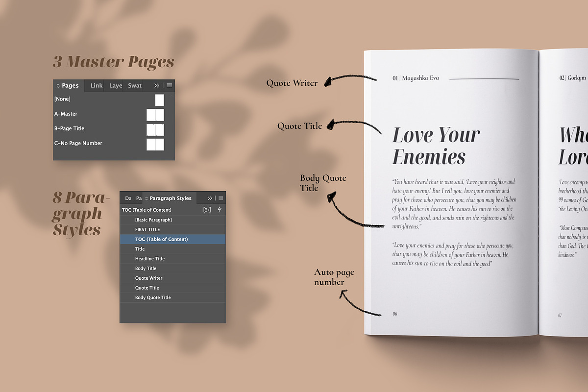 Quote Pocketbook Template, a Stationery Template by Meknya (Photo 10 of 13)