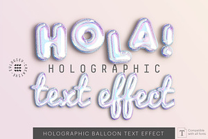 Holographic Balloon Text Effect