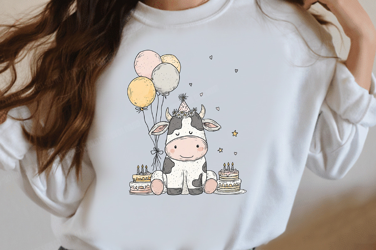 Whimsical Birthday Farm Animals PNG, an Animal Illustration by Designworld (Photo 7 of 9)