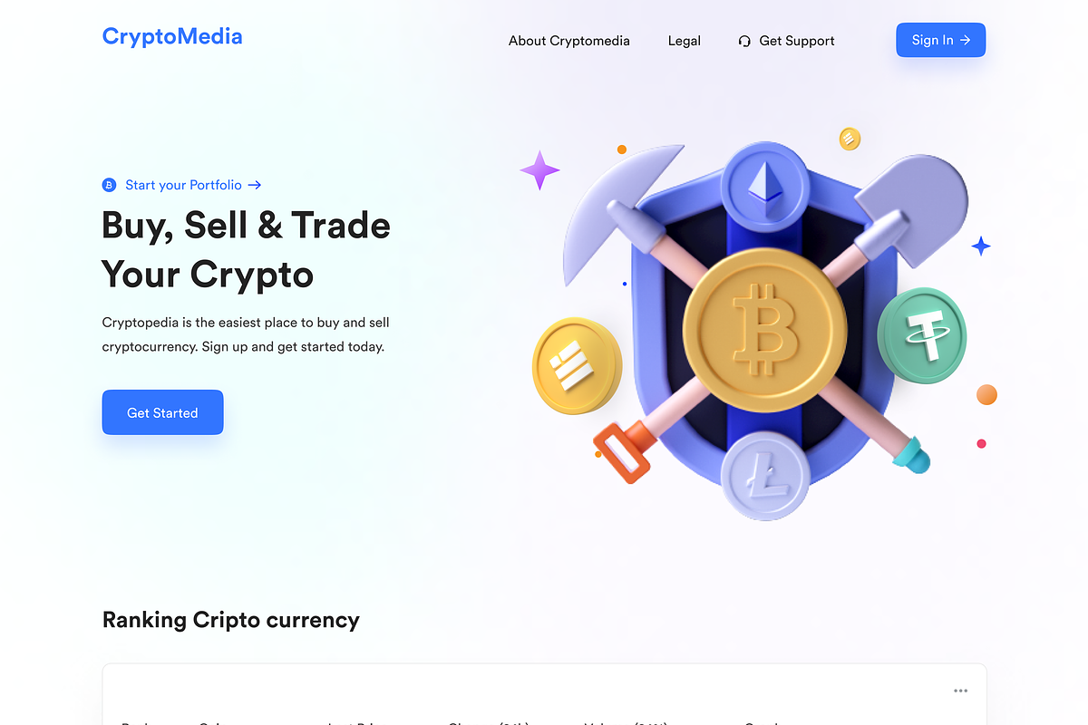 Cryptocurrency Landing Page, a Landing Page Template by helloshadhin (Photo 2 of 2)