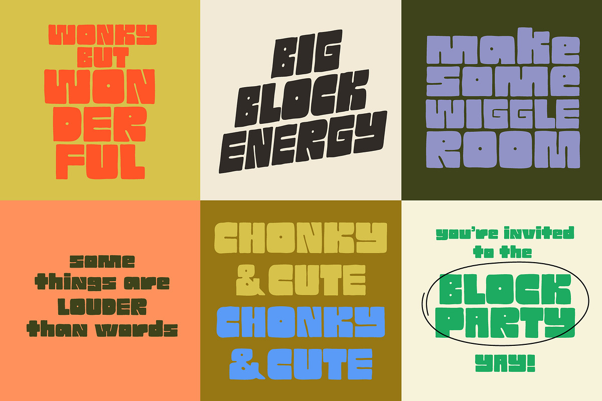 Blockie - Hand-lettered Display Font, a Font by Studio Funshop by Kelli (Photo 2 of 13)