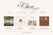 de Cher / Social Media Pack CANVA PS, a Social Media Template by Eviory (Thumbnail 4 of 14)