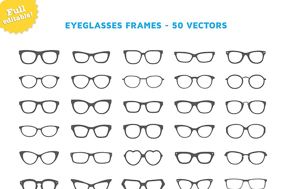 Eyeglasses Frames 50 Vectors