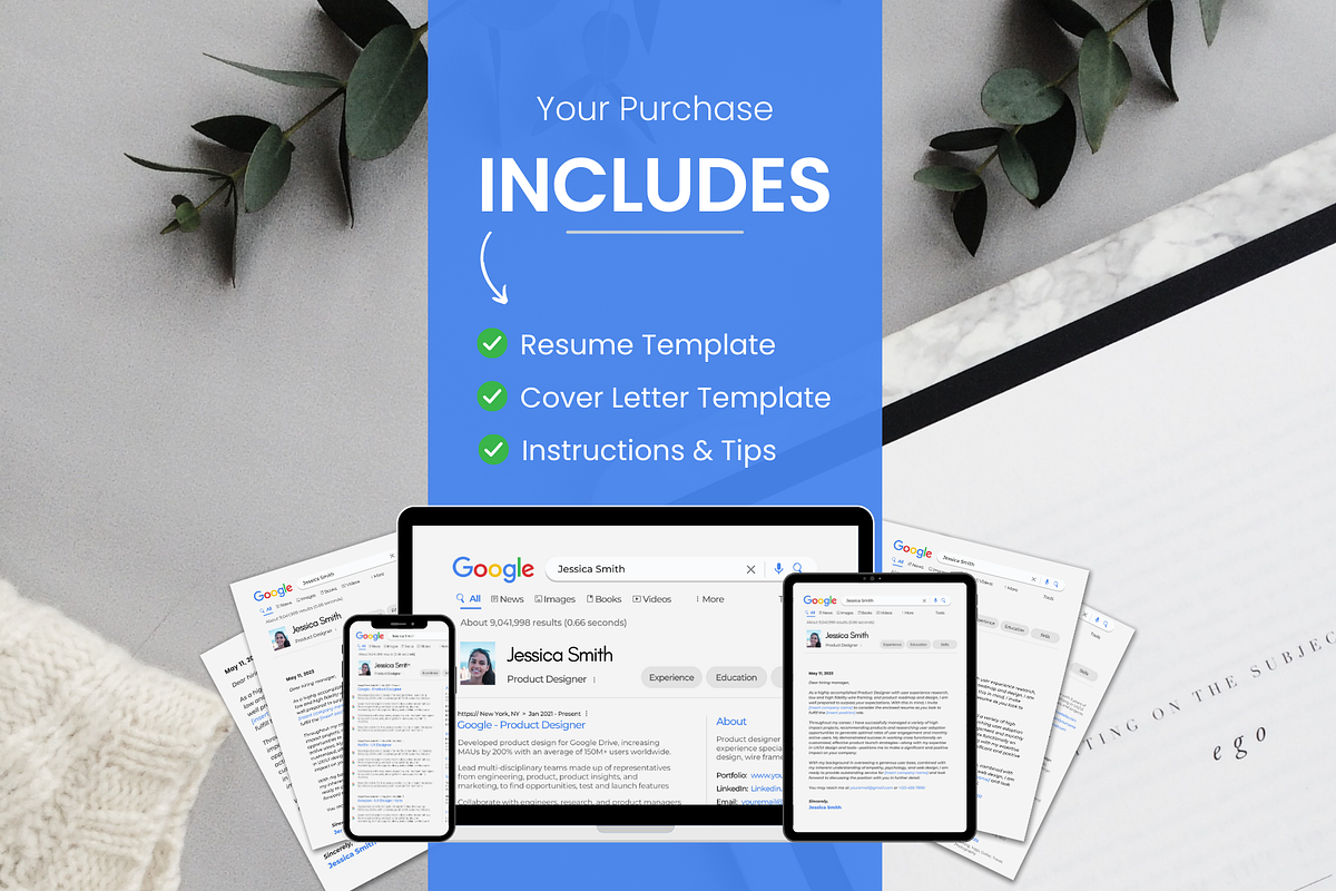 Google Resume Template 2026 ATS CV, a Resume Template by SocialMediaTemplate (Photo 7 of 7)