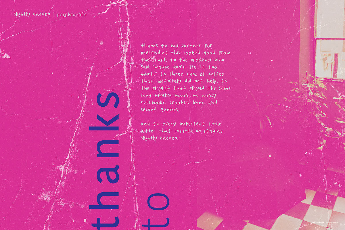 Slightly Uneven Handwritten Font, a Handwritten Font by Perplexitics (Photo 7 of 10)