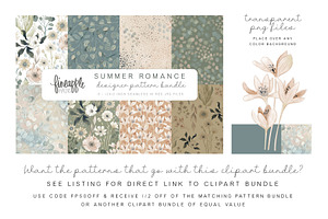 SUMMER ROMANCE CLIPART BUNDLE DH