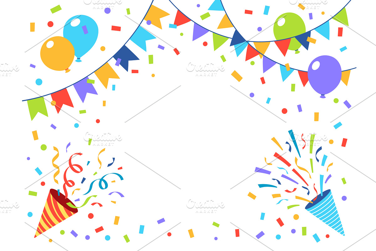 Popper party banner. Festival, an Object Illustration by LadadikArt