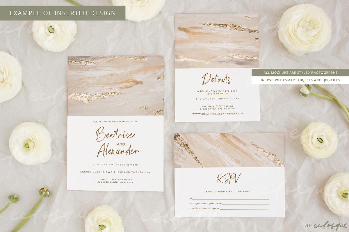 Spring Styled Stationery Mockups, a Print Template by eclosque (Photo 3 of 7)