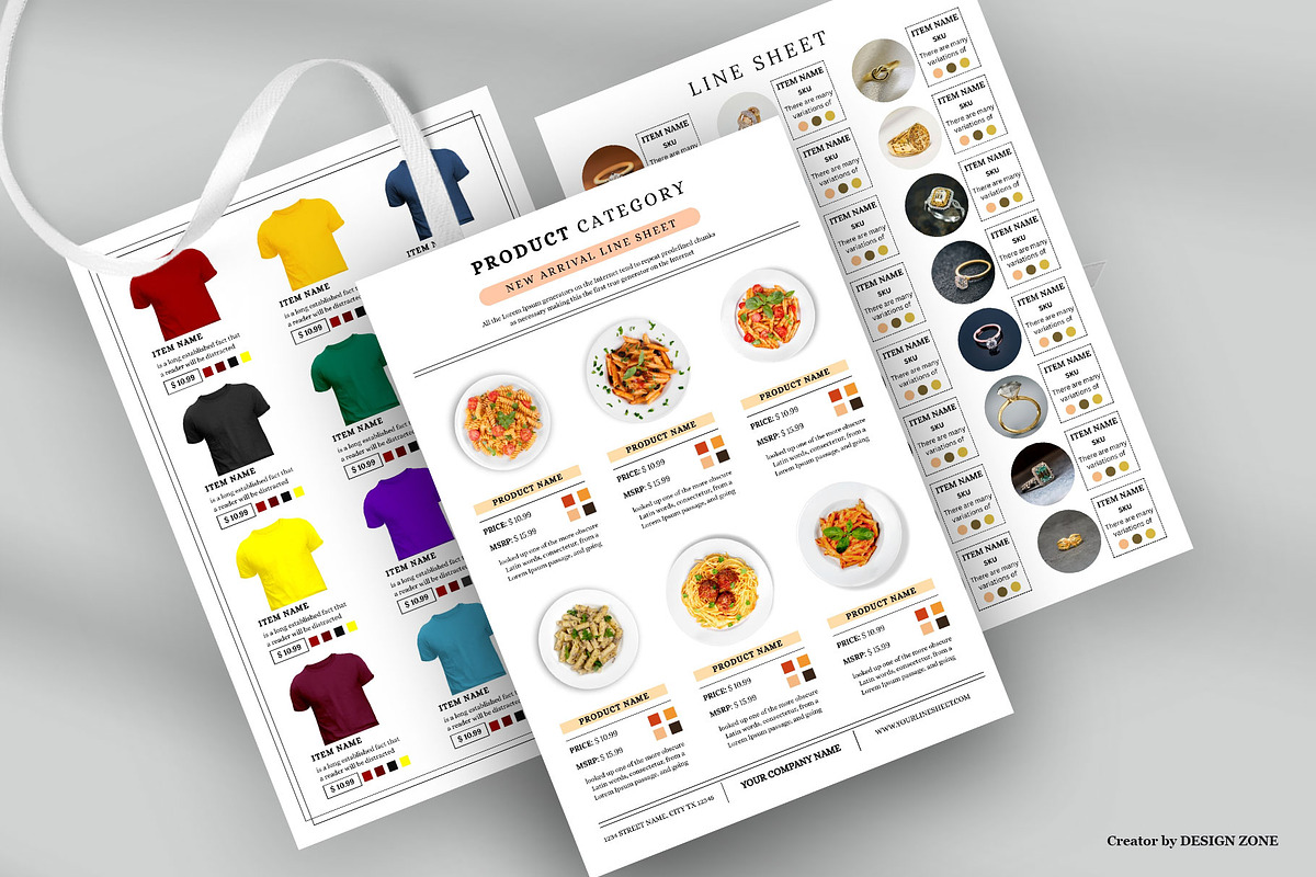 Line Sheet For Wholesale Catalog, a Stationery Template by Design Zone (Photo 2 of 7)