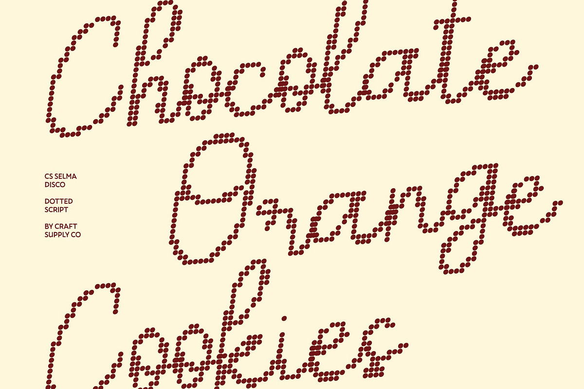CS Selma Disco, a Script Font by Craft Supply Co. (Photo 2 of 8)