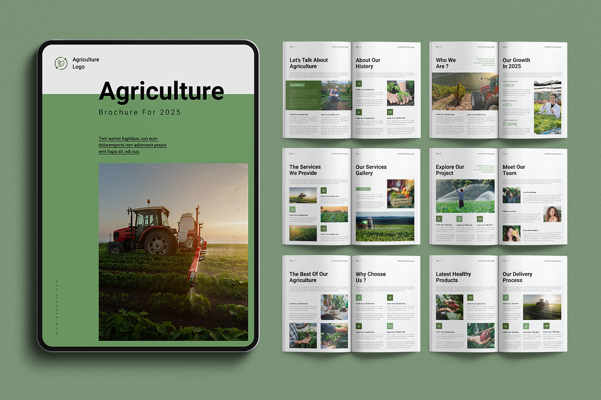Digital Agriculture Brochure Layout, a Brochure Template by TemplatesForest (Photo 1 of 8)