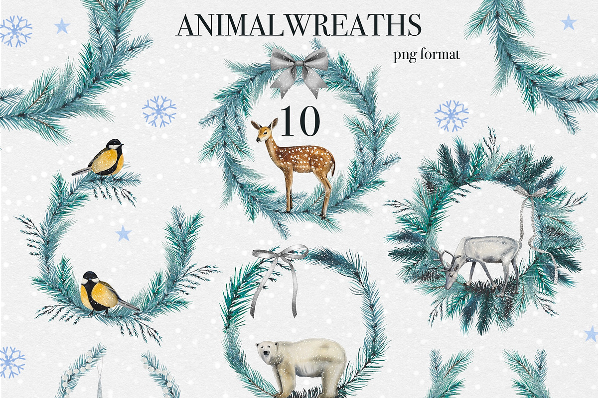 Winter Animal Watercolor Clipart Set, an Animal Illustration by DiashaArt (Photo 7 of 22)