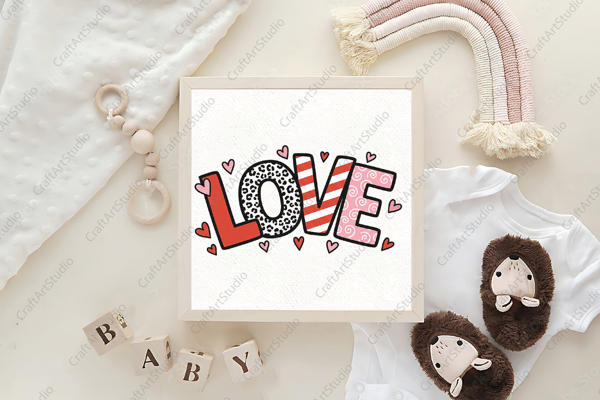 Valentine Love Valentines PNG, an Illustration by CraftArtStudio (Photo 4 of 4)