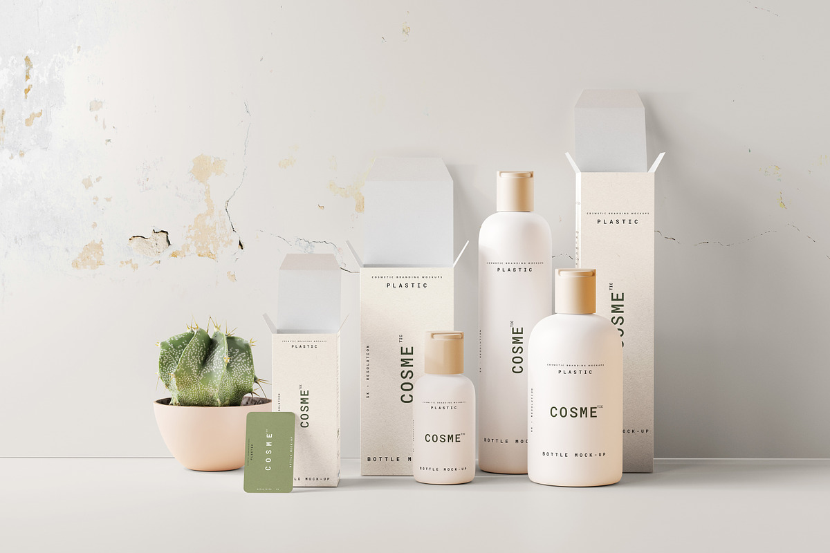 Disc Top-Cap Bottle Mockup Bundle, a Cups & Container Mockup by pmvch (Photo 1 of 60)