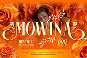 Mowina - Beautiful Floral, a Serif Font by Artisan Themes (Thumbnail 1 of 12)